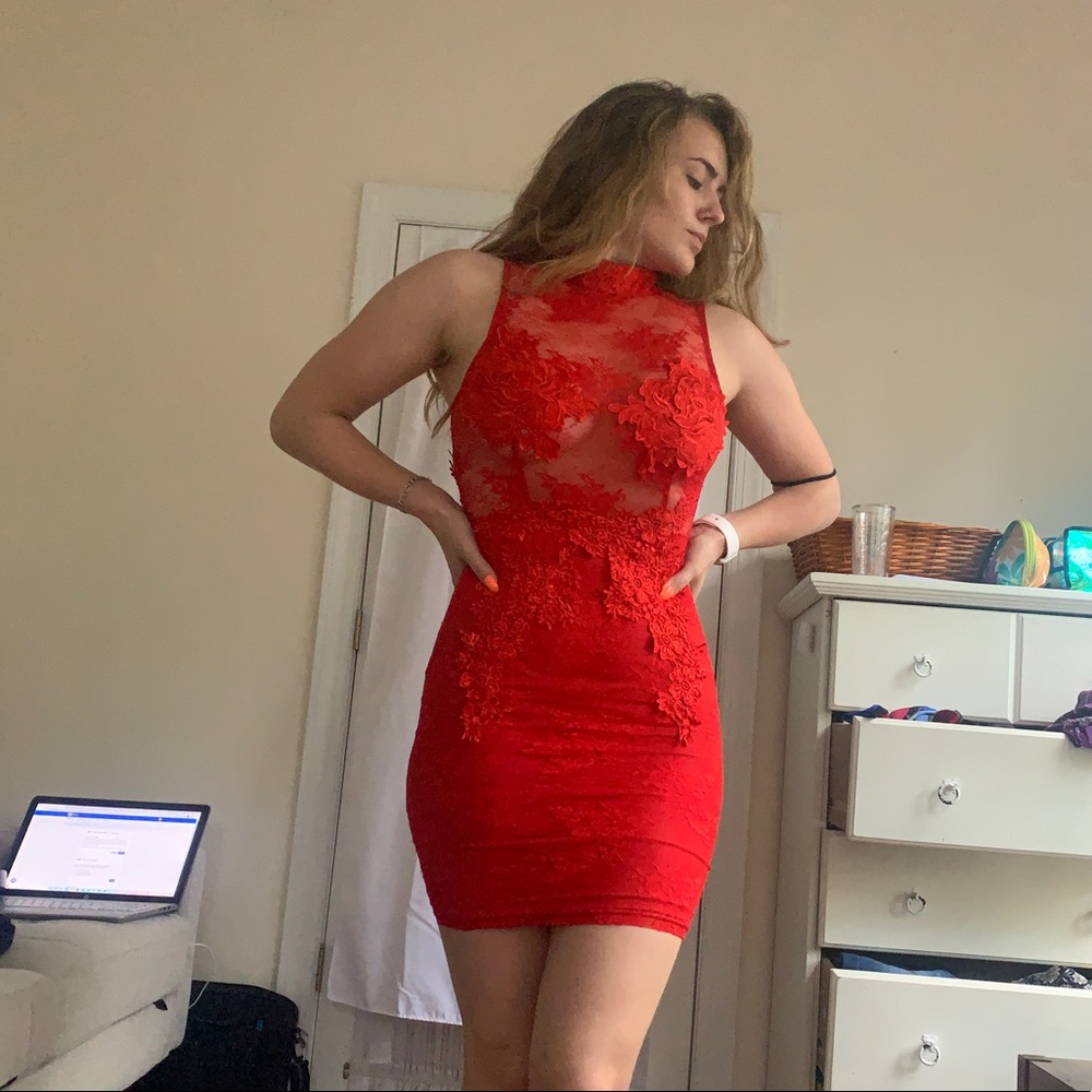 Red Lace Dress